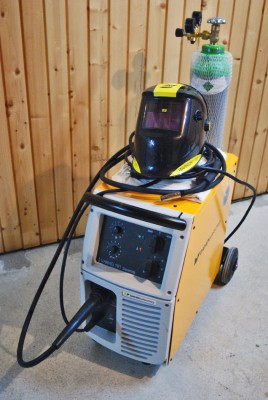 191 Supermig, jeklenka z mešanico argona in co2, Esab maska